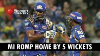 Mumbai Indians recover from disastrous start to beat Delhi Daredevils by 5 wickets in Match 39 of IPL 2015